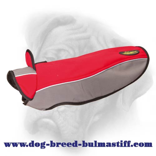 Any weather nylon heat-saving dog coat for Bullmastiff breed