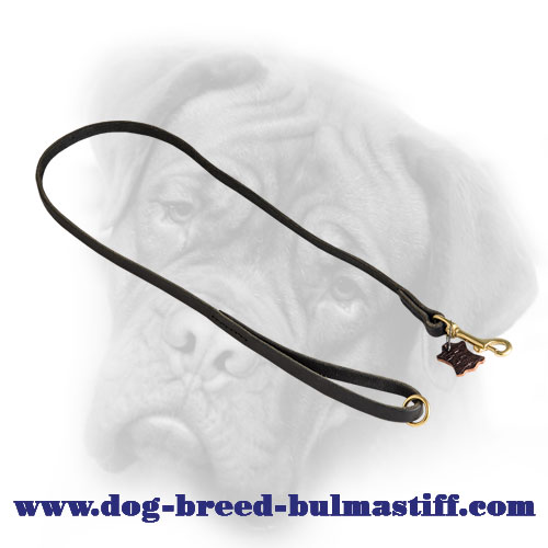 Handcrafted Leather Bullmastiff Leash with Floating O-ring - Click Image to Close