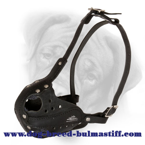 Super Strong and Durable Police Service Dog Muzzle for Bullmastiff Breed