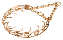 Curogan Gold-Like Pinch Prong Collar for Bullmastiff - 1/6 inch (3.99 mm)