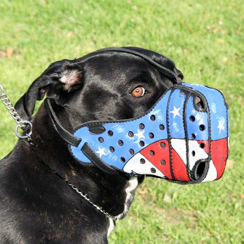American Pride leather dog muzzle