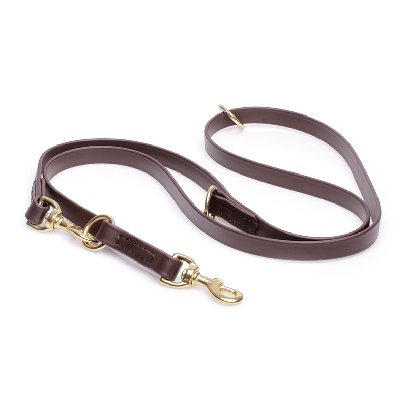 Multipurpose Brown Biothane Bullmastiff Leash for over 7 Different Activities