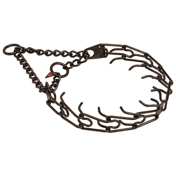 Strong Herm Sprenger Bullmastiff Pinch Prong Collar of Black Stainless Steel - 2.25 mm (1/11 inch)