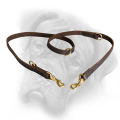 Durable Bullmastiff leash reliably stitched