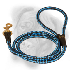 All weather blue Bullmastiff nylon leash
