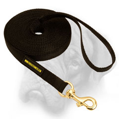 Nylon Bullmastiff leash with brass snap hook