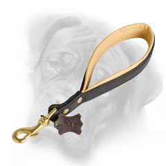 Comfy Bullmastiff leash with Nappa padded handle